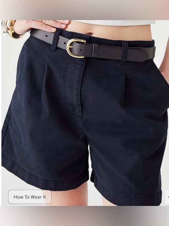 J. Crew Pants - J. Crew Navy High-Rise Pleated Shorts